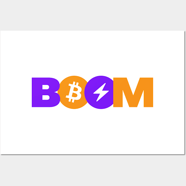 BTC Lightning BOOM Wall Art by CRYPTO STORE